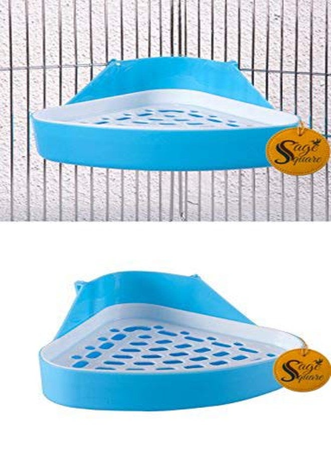 Sage Square Jumbo Size Litter Tray Cum Potty Training with Scoop for Rabbit/Guinea Pig/Ferret (Blue) - Image 3